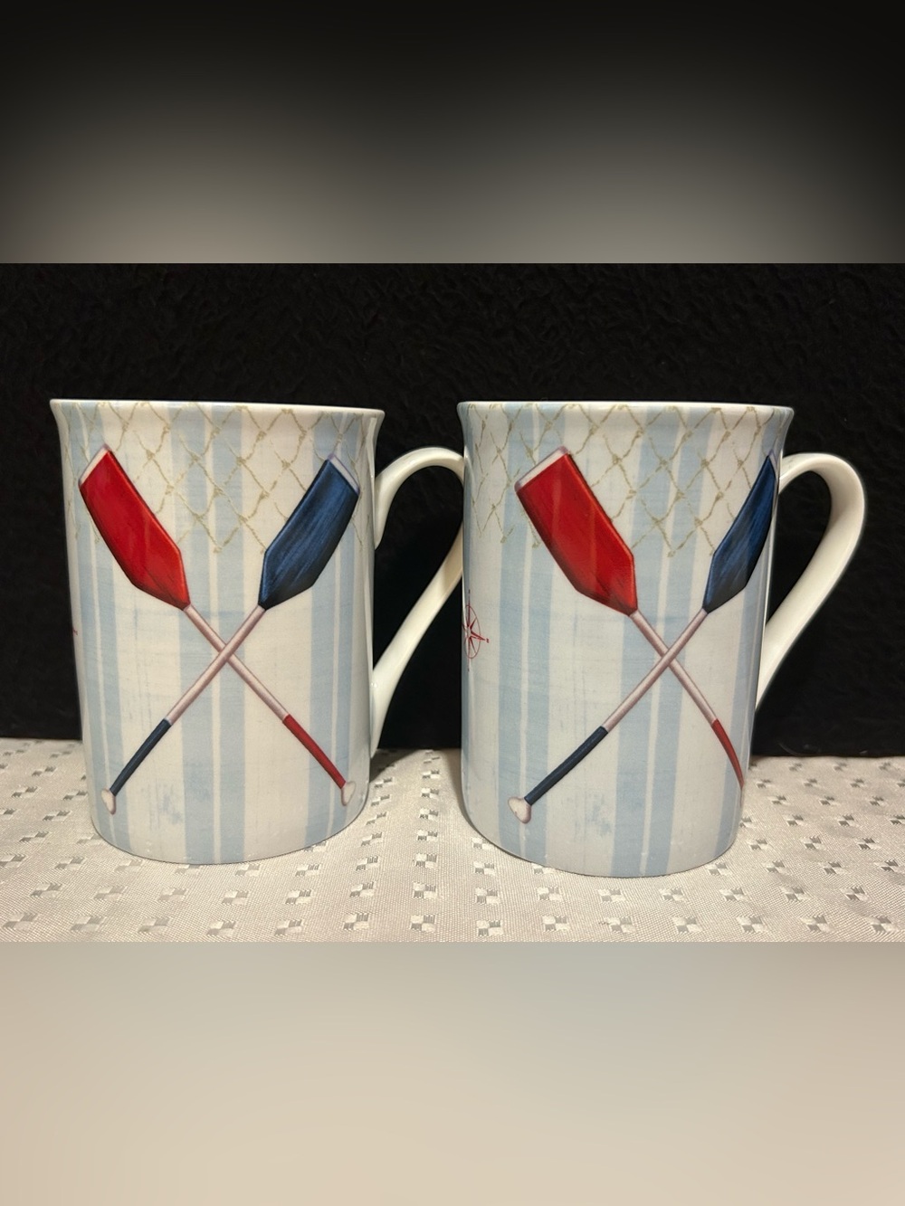 Set of 2 IHR Boat Oars / Paddle Bone China Mug Made In Germany